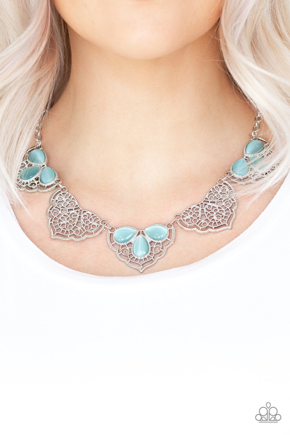 East Coast Essence Blue Necklace Paparazzi Accessories
