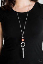 Load image into Gallery viewer, A Bold Balancing Act Orange Pearl Necklace Paparazzi Accessories
