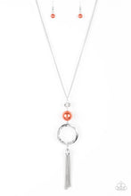 Load image into Gallery viewer, A Bold Balancing Act Orange Pearl Necklace Paparazzi Accessories
