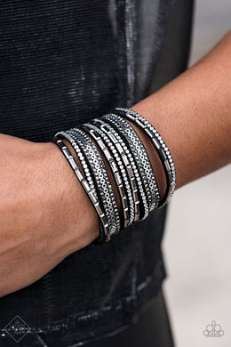 A Wait-and-Sequin Attitude Wrap bracelet (Fashion Fix) Paparazzi Accessories