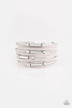Load image into Gallery viewer, Back To Backpacker Silver Leather Bracelet Paparazzi Accessories