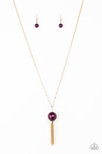 Load image into Gallery viewer, Belle of the BALLROOM Purple Pearl Necklace Paparazzi Accessories