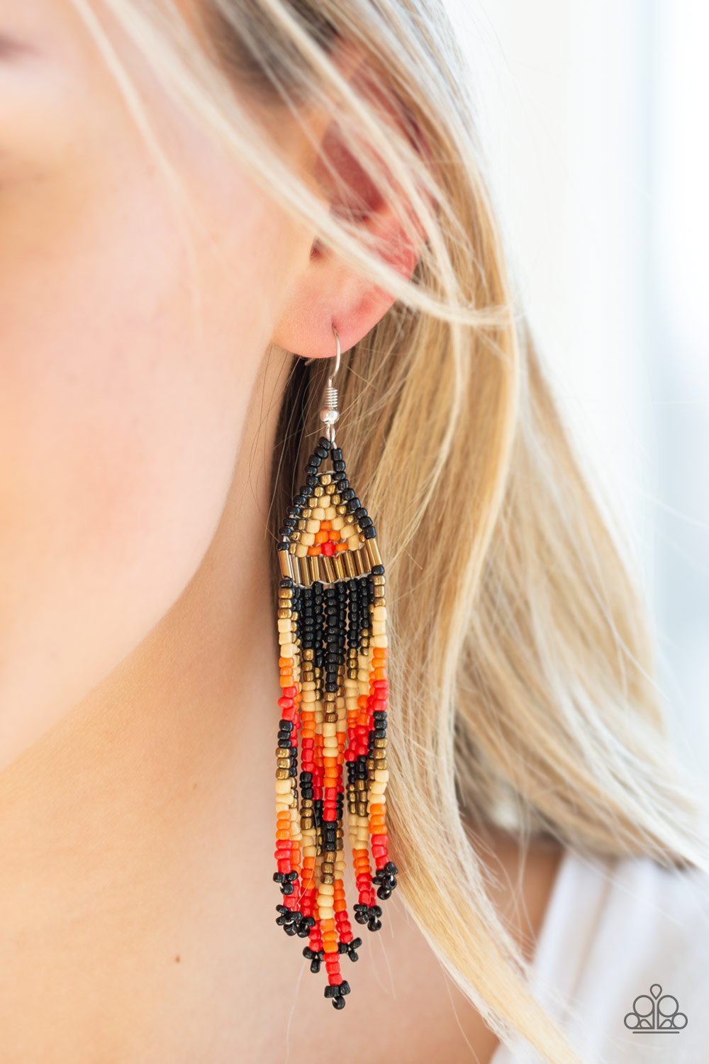Colors of the Wind Black Earrings Paparazzi Accessories