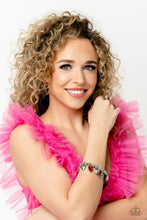 Load image into Gallery viewer, Charming Crush Red Heart Rhinestone Stretchy Bracelet Paparazzi Accessories