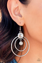 Load image into Gallery viewer, Dapperfully Deluxe White Rhinestone Earrings Paparazzi Accessories