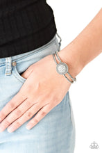Load image into Gallery viewer, Definitely Dazzling White Rhinestone Cuff Bracelet Paparazzi Accessories