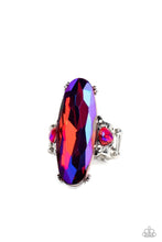 Load image into Gallery viewer, Interdimensional Dimension Pink Oil Spill Rhinestone Ring Paparazzi Accessories