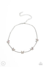 Load image into Gallery viewer, Fluttering Fanatic Multi Rhinestone Butterfly Choker Necklace Paparazzi Accessories