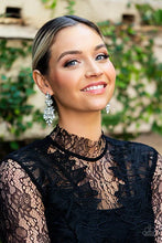 Load image into Gallery viewer, Frozen Fairytale White Rhinestone Post Earrings Paparazzi Accessories