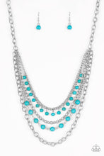 Load image into Gallery viewer, Ground Forces Blue Necklace Paparazzi Accessories
