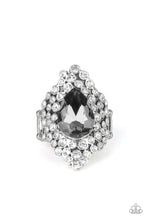 Load image into Gallery viewer, Hollywood Heiress Silver Hematite Ring Paparazzi Accessories