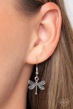 Load image into Gallery viewer, Whimsy Beneath My Wings - Multi Rhinestone Dragonfly Necklace Paparazzi Accessories