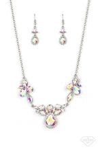 Load image into Gallery viewer, Intergalactic Icon Multi Iridescent Rhinestone Necklace Paparazzi Accessories