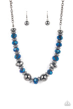 Load image into Gallery viewer, Interstellar Influencer Blue Oil Spill Necklace Paparazzi Accessories