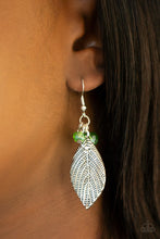 Load image into Gallery viewer, Leaf It To Fate - Green Earrings Paparazzi Accessories