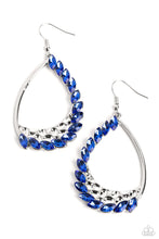 Load image into Gallery viewer, Looking Sharp Blue Rhinestone Earring Paparazzi Accessories