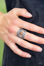 Load image into Gallery viewer, Totally Tourist Brown Ring Paparazzi Accessories
