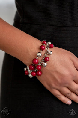 Party Posh Red Bracelet Paparazzi Accessories