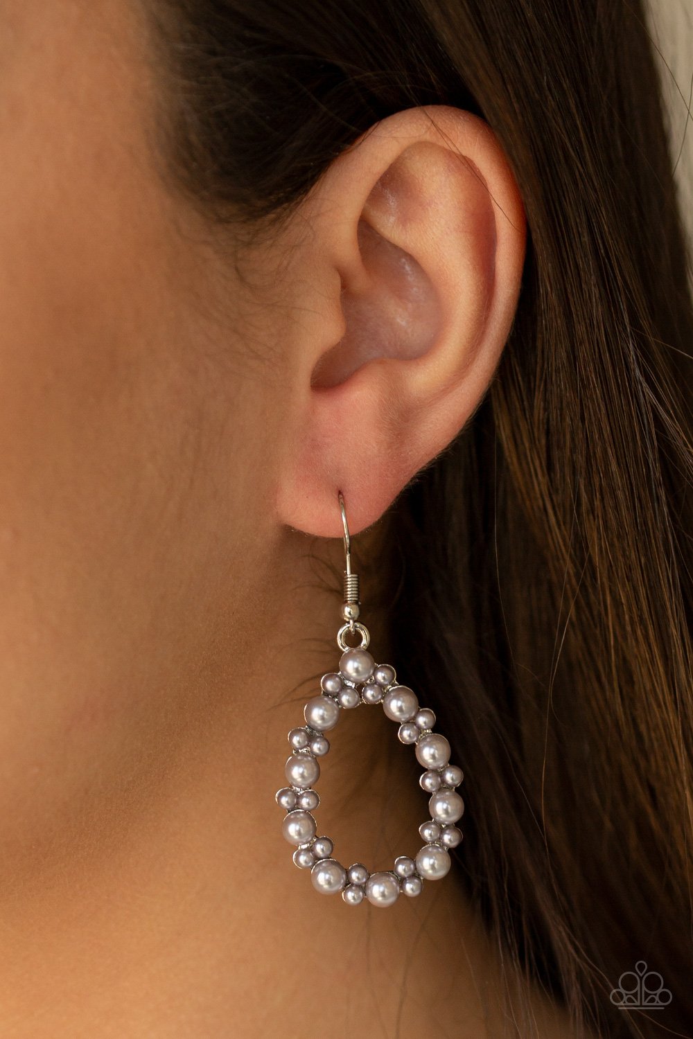 Pearl Spectacular Silver Earring Paparazzi Accessories