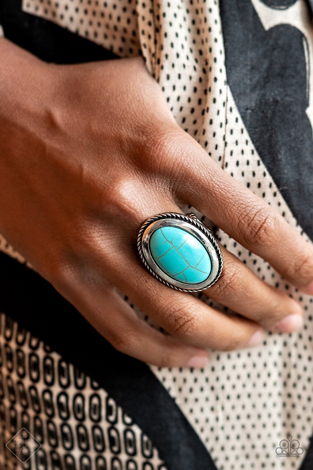 Canyon Sanctuary Blue Stone Ring Paparazzi Accessories