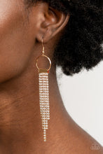Load image into Gallery viewer, Tapered Twinkle Gold Earrings Paparazzi Accessories