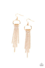 Load image into Gallery viewer, Tapered Twinkle Gold Earrings Paparazzi Accessories