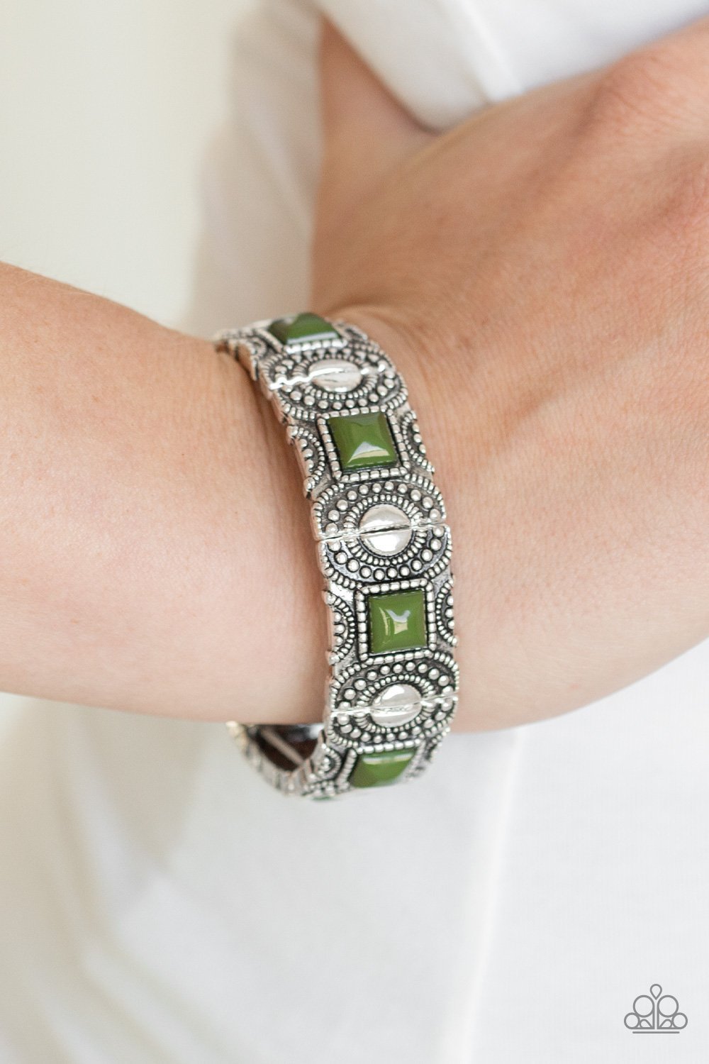 Tribal Trailblazer Green Bracelet Paparazzi Accessories
