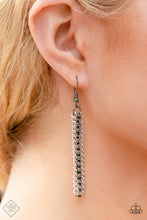 Load image into Gallery viewer, Trouble Maker Trove Black Gunmetal Rhinestone Necklace Paparazzi Accessories