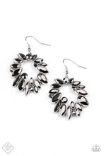 Load image into Gallery viewer, Try As I Dynamite Silver Rhinestone Earrings Paparazzi Accessories