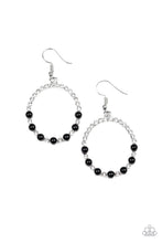 Load image into Gallery viewer, Glowing Grandeur Black Earring Paparazzi Accessories