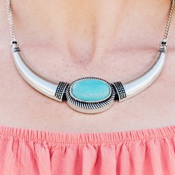 Cause a Steer Blue Necklace Paparazzi Accessories