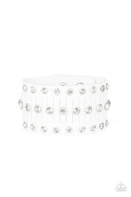 Load image into Gallery viewer, Now Taking the Stage White Leather Bracelet Paparazzi Accessories