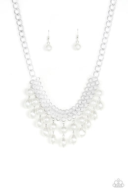 5th Avenue Fleek White Pearl Necklace Paparazzi Accessories