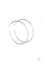 Load image into Gallery viewer, Double or Nothing Silver Hoop Earring Paparazzi Accessories