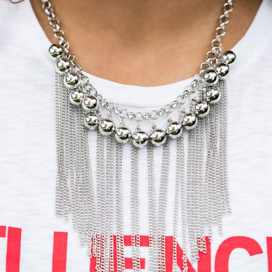 Powerhouse Prowl Silver Necklace Paparazzi Accessories