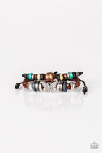 Load image into Gallery viewer, Mountain Motif Orange Leather Urban Bracelet Paparazzi Accessories