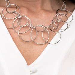 Circa de Couture Silver Necklace Paparazzi Accessories