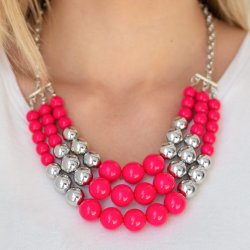 Dream Pop Pink Necklace Paparazzi Accessories
