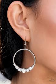 Self-Made Millionaire White Earrings Paparazzi Accessories