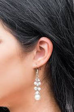 Load image into Gallery viewer, Classy Crescendo White Pearl Earrings Paparazzi Accessories