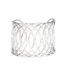 Load image into Gallery viewer, Dizzying Diva Silver Cuff Bracelet Paparazzi Accessories