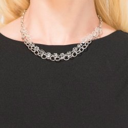 Block Party Princess White Necklace Paparazzi Accessories