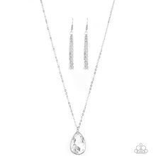 Load image into Gallery viewer, So Obvious White Rhinestone Necklace Paparazzi Accessories