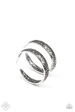 Load image into Gallery viewer, Garden for Two Silver Hoop Earrings Paparazzi Accessories