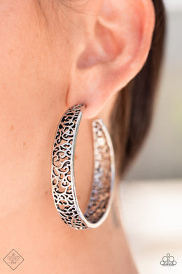 Garden for Two Silver Hoop Earrings Paparazzi Accessories