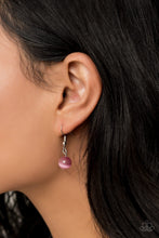 Load image into Gallery viewer, Glow and Tell Pink Cat&#39;s Eye Rhinestone Necklace Paparazzi Accessories
