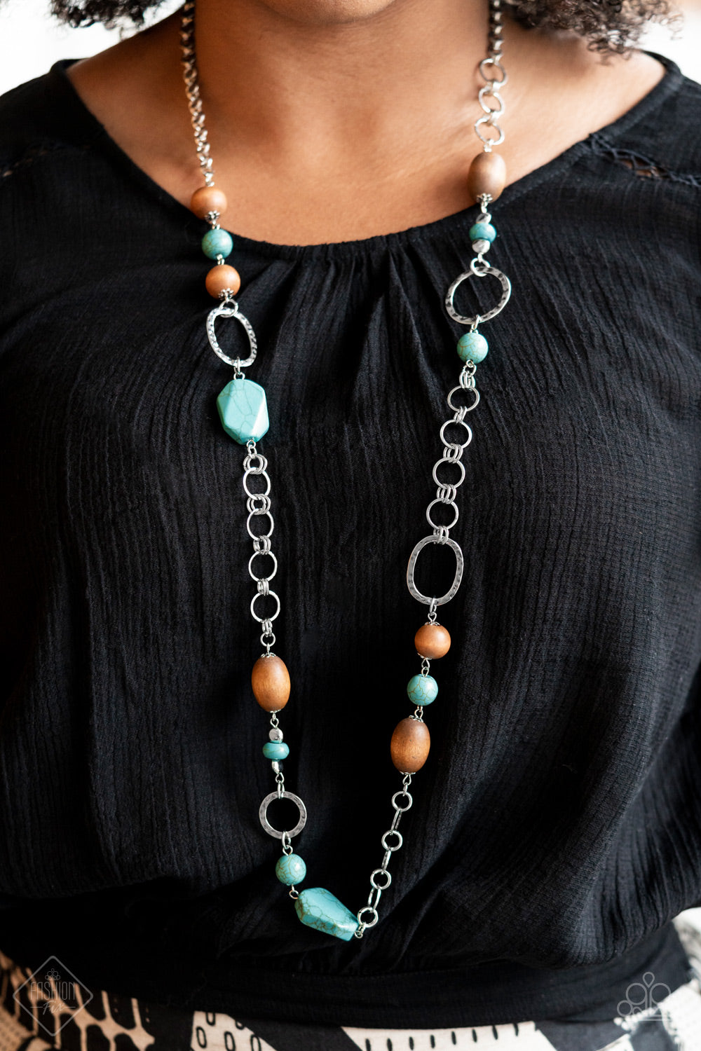 Prairie Reserve Blue Necklace Paparazzi Accessories