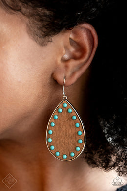 Rustic Refuge Blue Earring Paparazzi Accessories