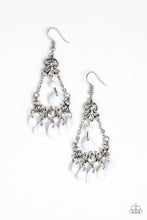 Load image into Gallery viewer, Malibu Sunset White Earrings Paparazzi Accessories