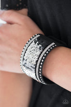 Load image into Gallery viewer, MERMAIDS Have More Fun Black and Silver Wrap Bracelet Paparazzi Accessories